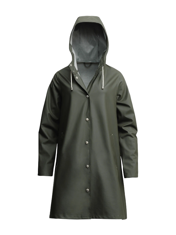 Stutterheim Mosebacke Women's Lightweight Raincoat - Green Product Image
