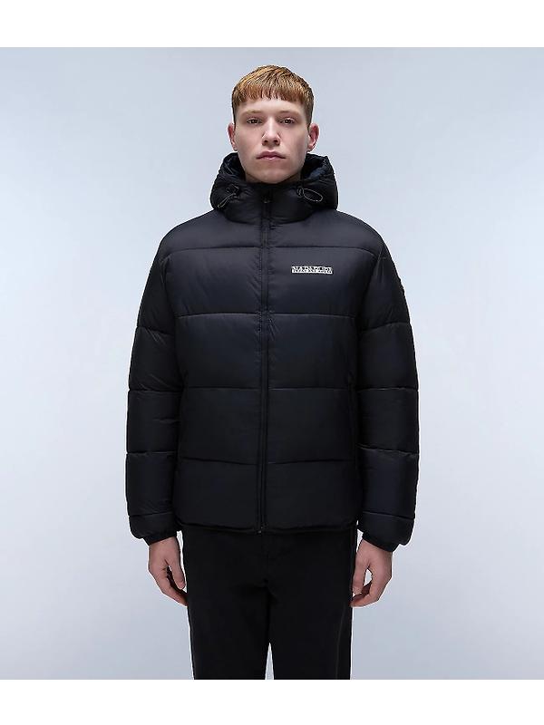 Napapijri Men's Suomi Hooded Puffer Jacket - Black Image 3