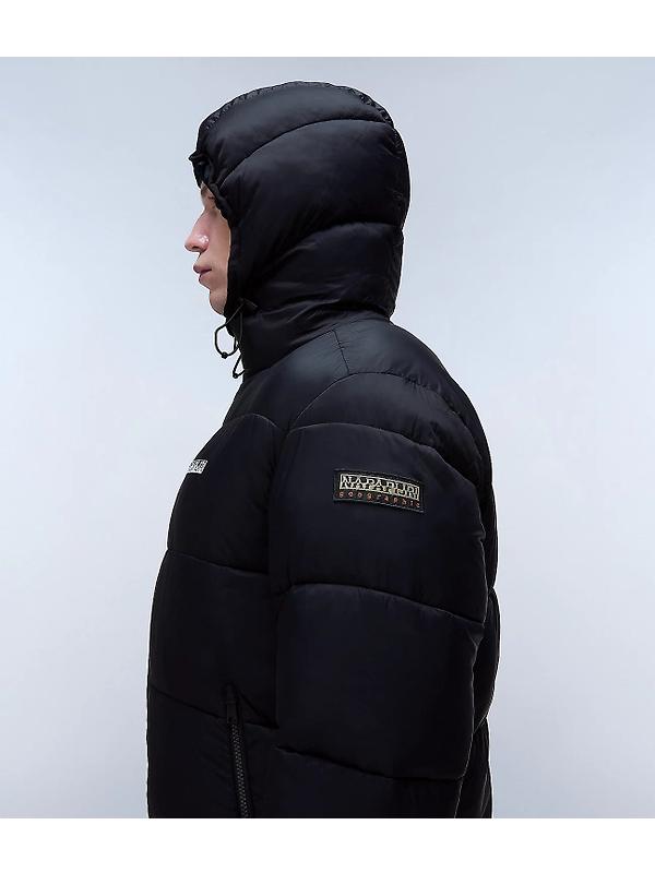 Napapijri Men's Suomi Hooded Puffer Jacket - Black Image 5