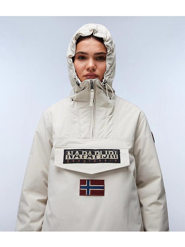 Napapijri Women's Rainforest Winter Anorak Jacket - Beige Silver Image 5