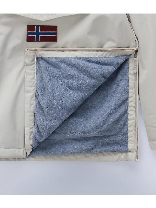 Napapijri Women's Rainforest Winter Anorak Jacket - Beige Silver Image 7