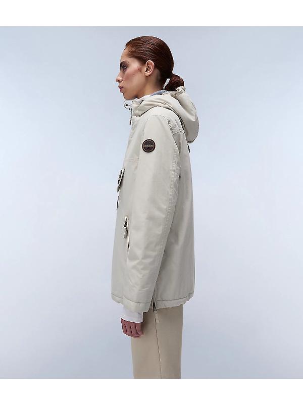 Napapijri Women's Rainforest Pocket Anorak Jacket - Beige Silver Image 6
