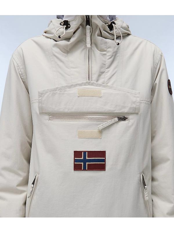 Napapijri Women's Rainforest Pocket Anorak Jacket - Beige Silver Image 7