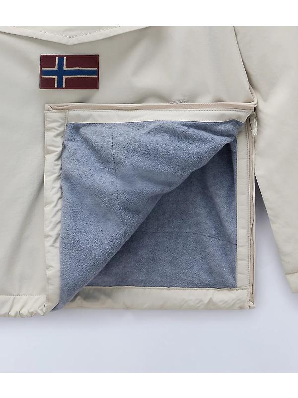 Napapijri Women's Rainforest Pocket Anorak Jacket - Beige Silver Image 8