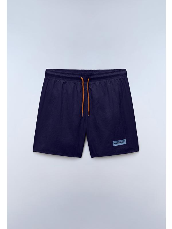 Napapijri Men's Box Logo Swim Shorts - Blu Marine Image 7