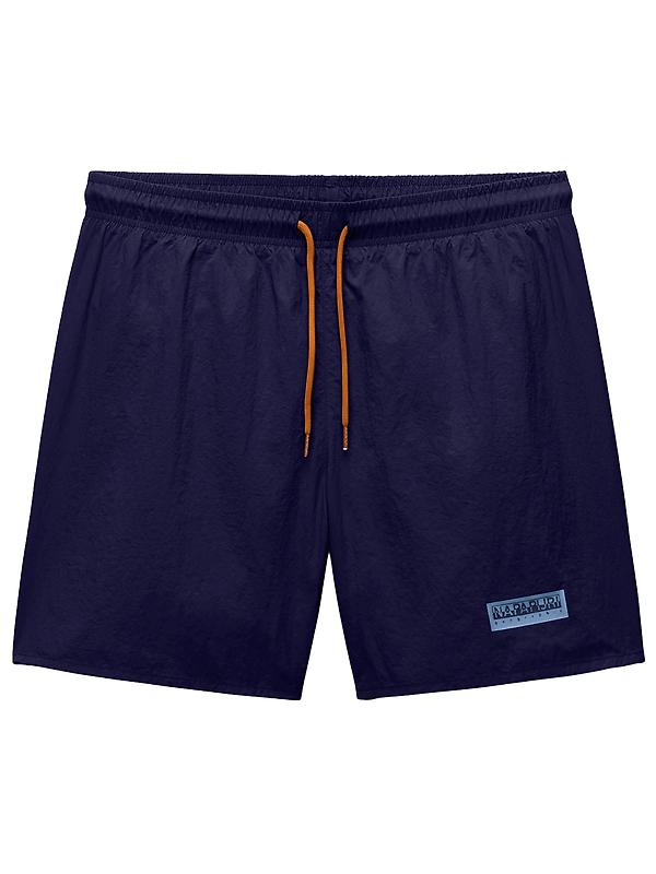 Napapijri Men's Box Logo Swim Shorts - Blu Marine Image 1