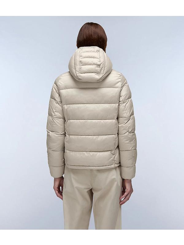 Napapijri Women's Aerons Rise Hooded Puffer Jacket - Beige Silver Image 5