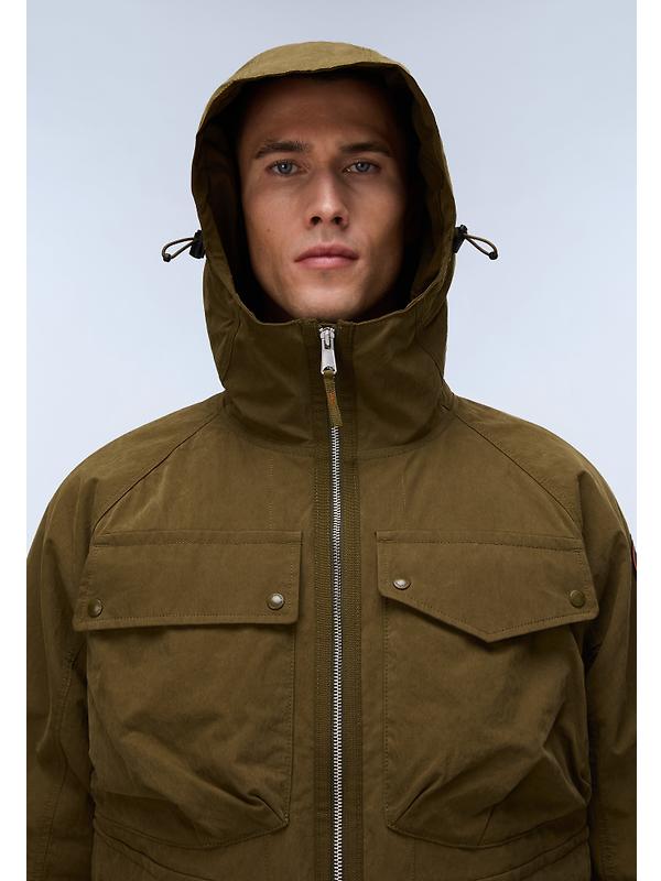 Napapijri Men's Rivalto Cotton Jacket - Dark Green Olive Image 2