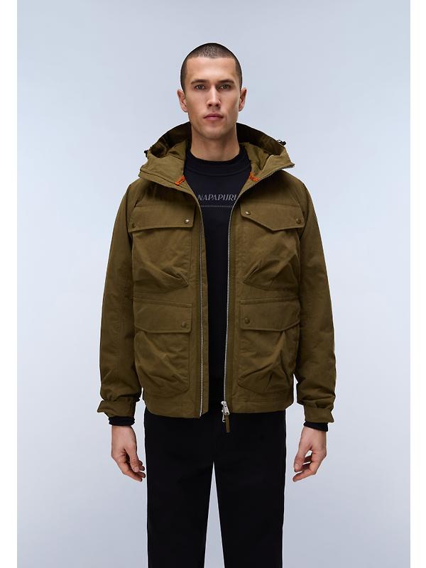 Napapijri Men's Rivalto Cotton Jacket - Dark Green Olive Image 4