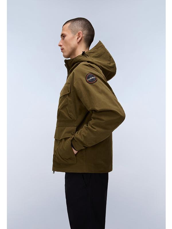 Napapijri Men's Rivalto Cotton Jacket - Dark Green Olive Image 5
