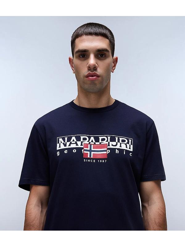Napapijri Men's Aylmer Short Sleeve T-Shirt - Blue Marine Image 3