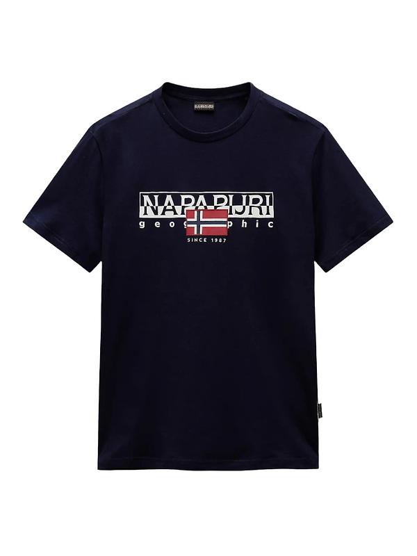 Product image of Napapijri Men's Aylmer Short Sleeve T-Shirt - Blue Marine