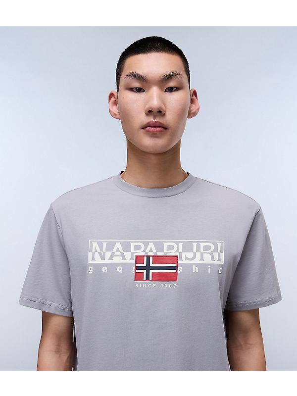 Napapijri Men's Aylmer Short Sleeve T-Shirt - Ultimate Grey Image 3