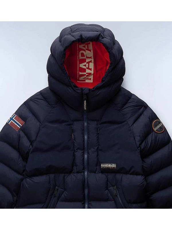 Napapijri Men's Moesa Hooded Puffer Jacket - Blue Marine Image 4