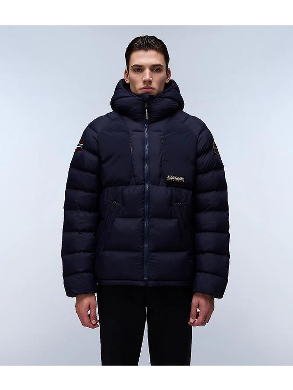 Napapijri Men's Moesa Hooded Puffer Jacket - Blue Marine Image 7