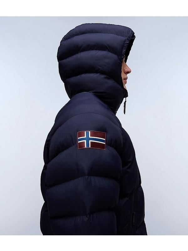 Napapijri Men's Moesa Hooded Puffer Jacket - Blue Marine Image 10
