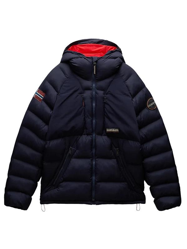 Napapijri Men's Moesa Hooded Puffer Jacket - Blue Marine Image 1