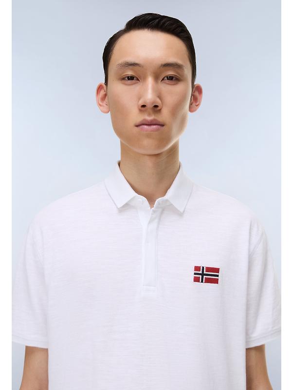 Napapijri Men's Ebea Short Sleeve Polo Shirt - Bright White Image 2