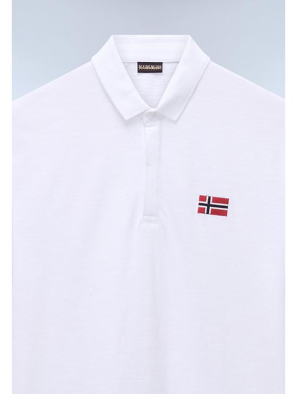 Napapijri Men's Ebea Short Sleeve Polo Shirt - Bright White Image 6