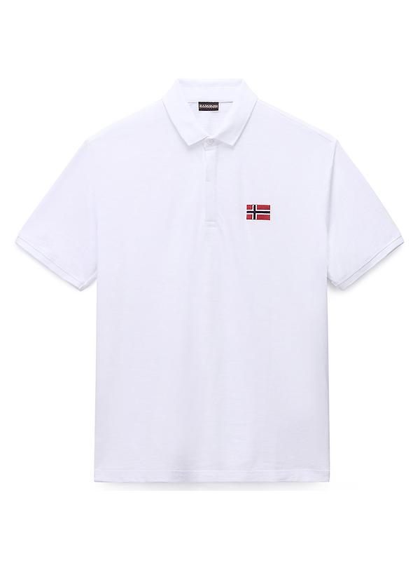 Napapijri Men's Ebea Short Sleeve Polo Shirt - Bright White Image 1