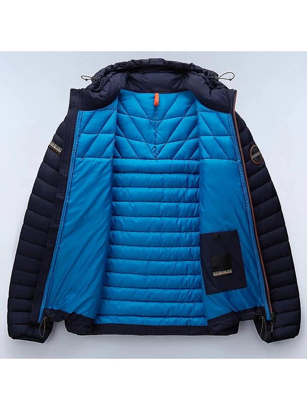 Napapijri Men's Lapaz Hooded Puffer Jacket - Blue Marine Image 3