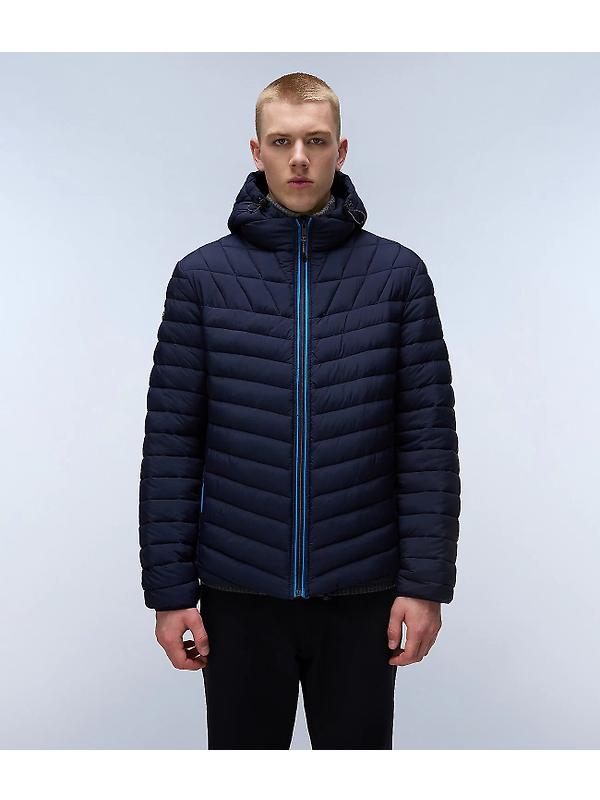 Napapijri Men's Lapaz Hooded Puffer Jacket - Blue Marine Image 4
