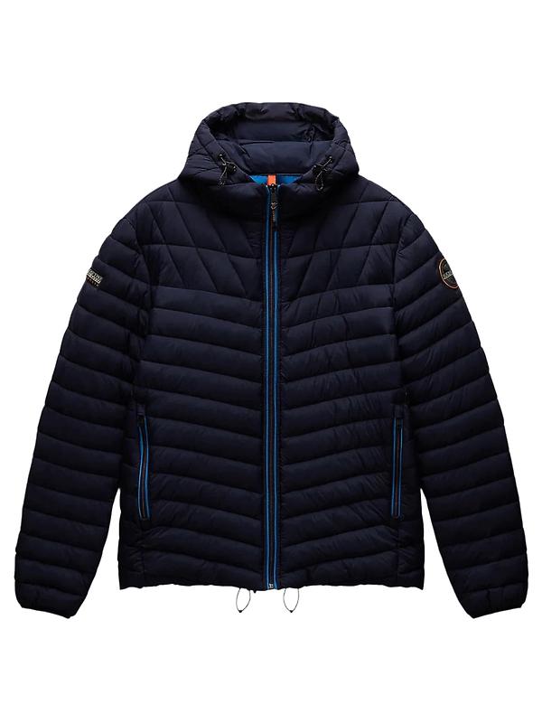 Napapijri Men's Moesa Hooded Puffer Jacket - Blue Marine