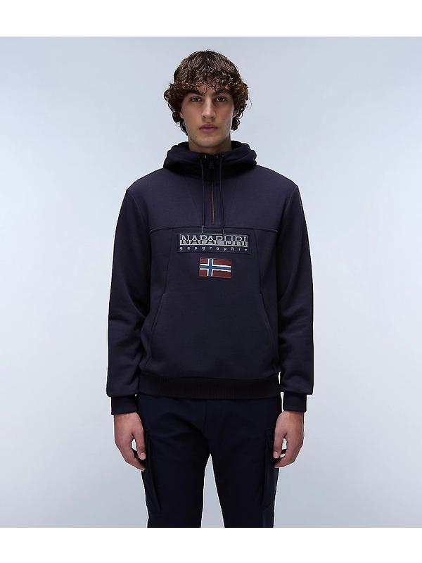 Napapijri Men's Burgee Hoodie - Blue Marine Image 3