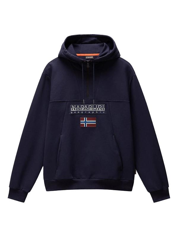 Napapijri Men's Burgee Hoodie - Blue Marine Product Image
