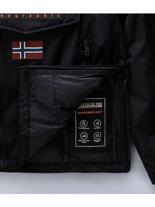 Napapijri Men's Rainforest Next Anorak Jacket - Black Beauty Image 9