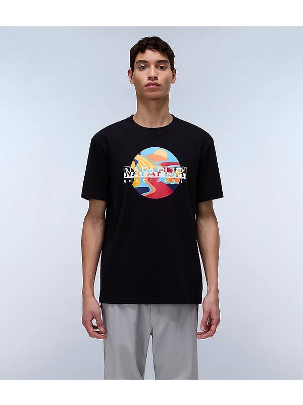 Napapijri Men's Valdor Short Sleeve T-Shirt - Black Image 3