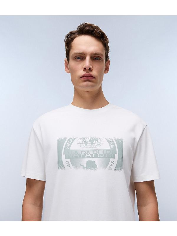 Napapijri Men's Vanni Short Sleeve T-Shirt - White Heron Image 3