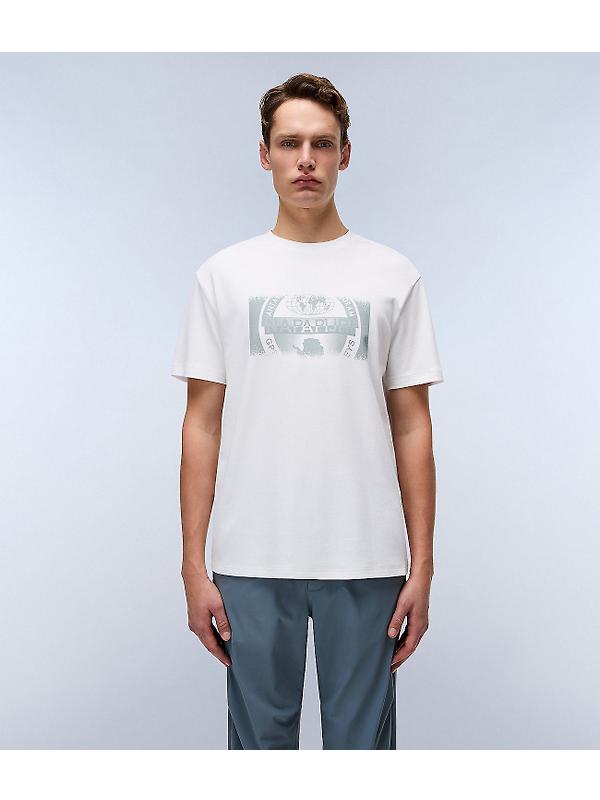 Napapijri Men's Vanni Short Sleeve T-Shirt - White Heron Image 4