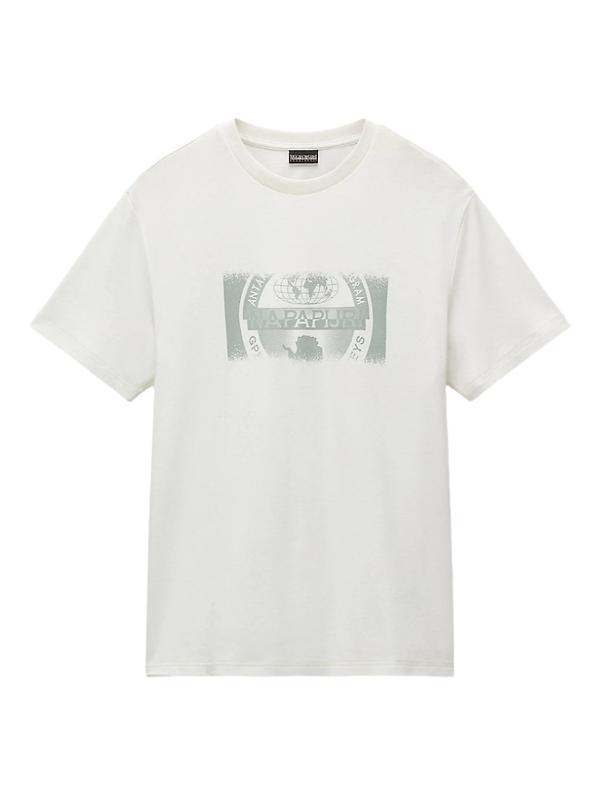 Product image of Napapijri Men's Vanni Short Sleeve T-Shirt - White Heron