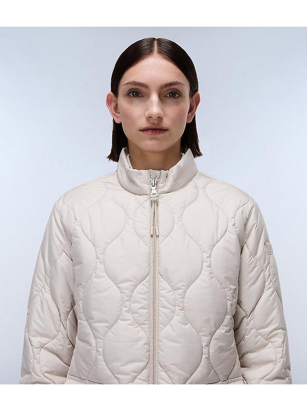 Napapijri Women's Belle Short Quilted Jacket - Beige Silver Image 3