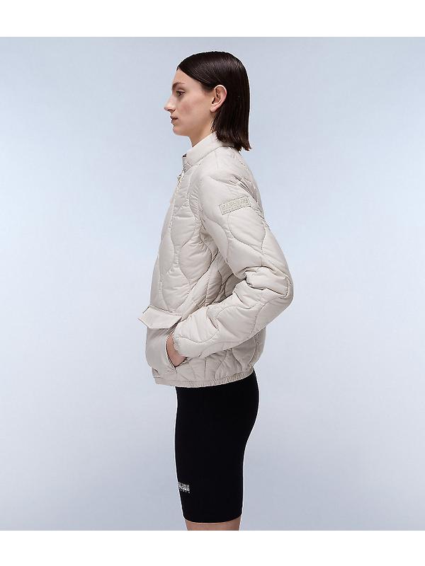 Napapijri Women's Belle Short Quilted Jacket - Beige Silver Image 6