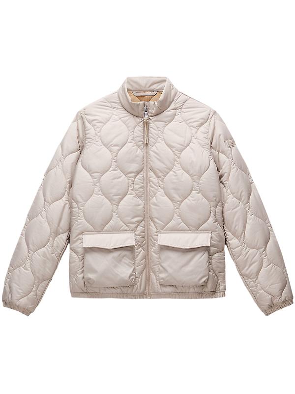 Napapijri Women's Belle Short Quilted Jacket - Beige Silver Product Image