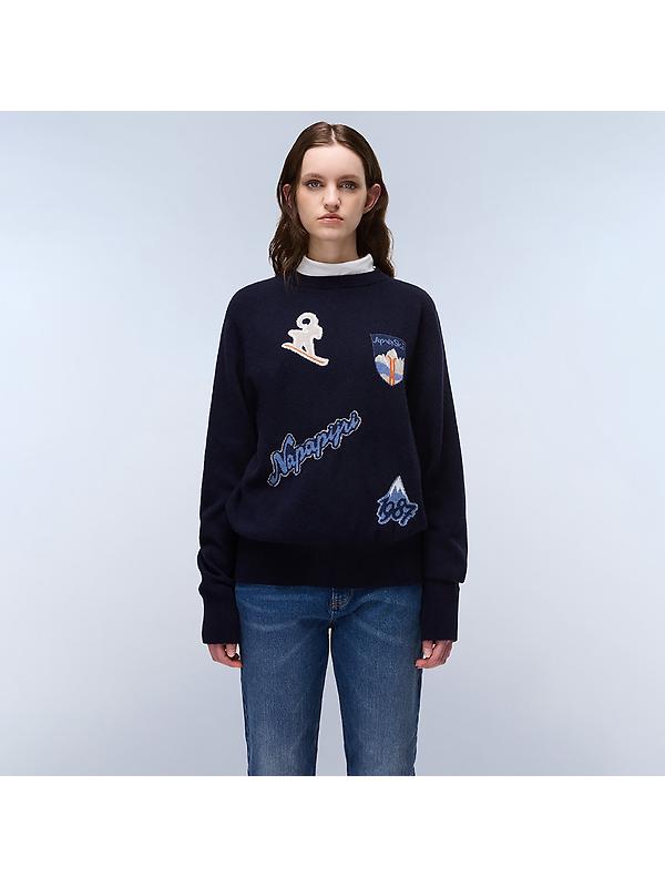 Napapijri Women's Tovel Crew Neck Sweater - Blue Marine Image 2