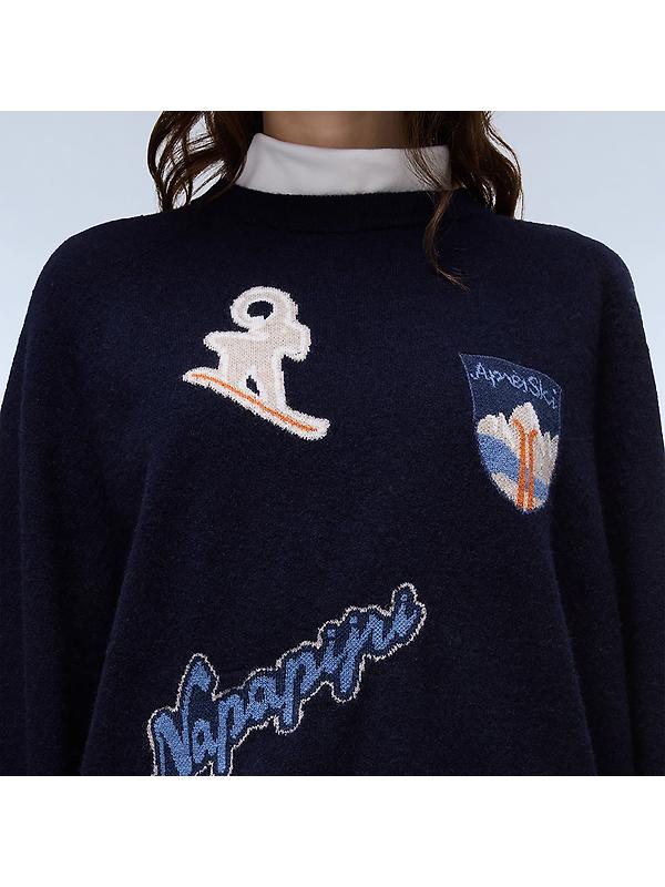 Napapijri Women's Tovel Crew Neck Sweater - Blue Marine Image 6