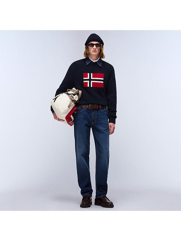 Napapijri Men's Mura Crew Neck Sweater - Blue Marine Image 4