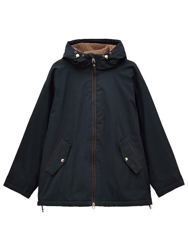 Joules Women's Coverwell Waterproof Fleece Lined Coat - Navy Image 1