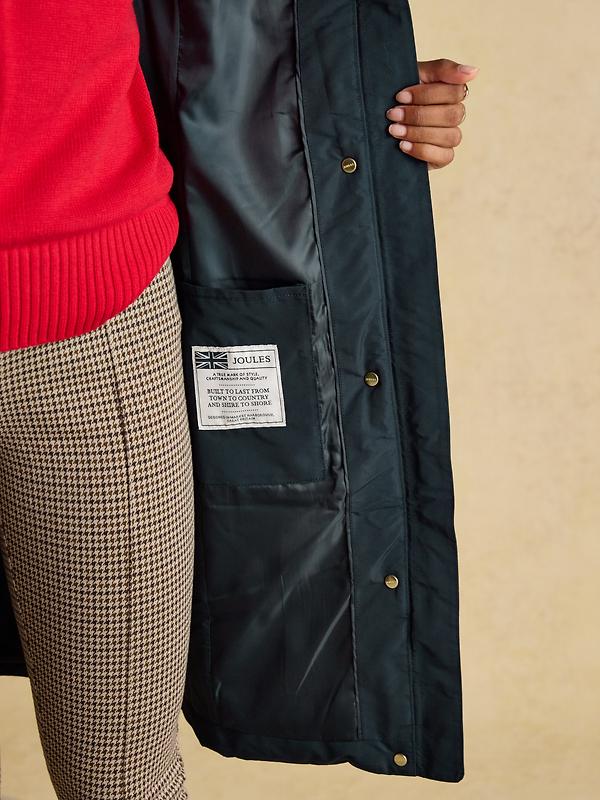 Joules Women's Aspen Long Showerproof Padded Coat - Navy Image 12