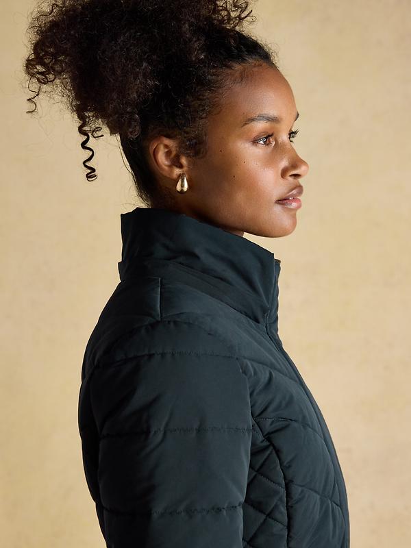 Joules Women's Aspen Long Showerproof Padded Coat - Navy Image 14