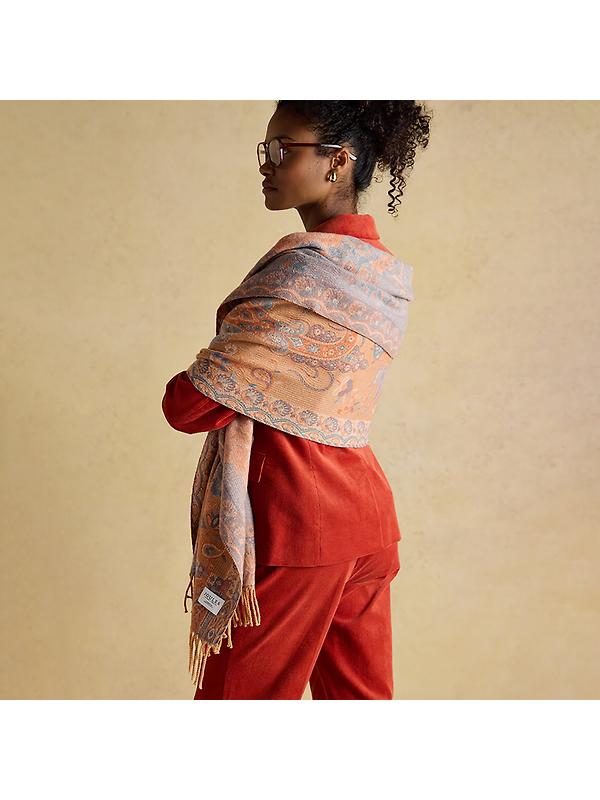 Joules Women's Erin Jacquard Scarf - Neutral Image 2