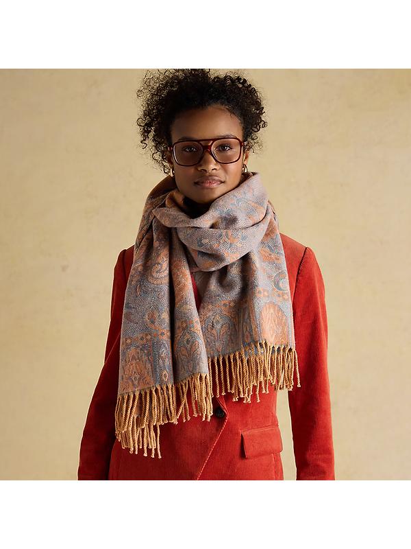 Joules Women's Erin Jacquard Scarf - Neutral Image 5