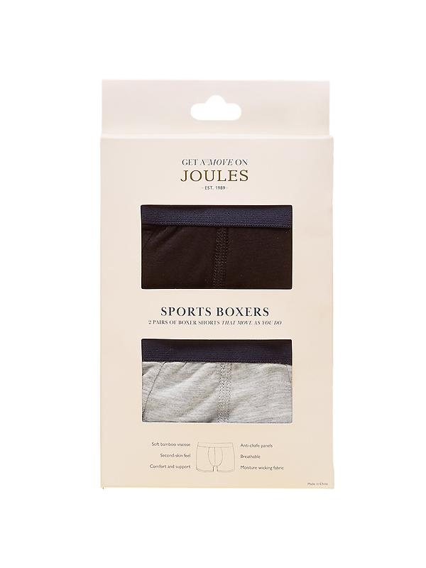 Joules Men's Get A Move On Sports Boxers 2 Pack - Black/Grey Image 1