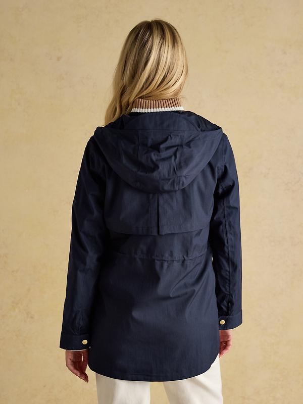 Joules Women's Portwell Waterproof Raincoat - Navy Blue Image 3