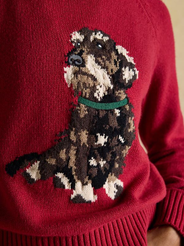 Joules Women's Dachshund Jumper - Red Image 6