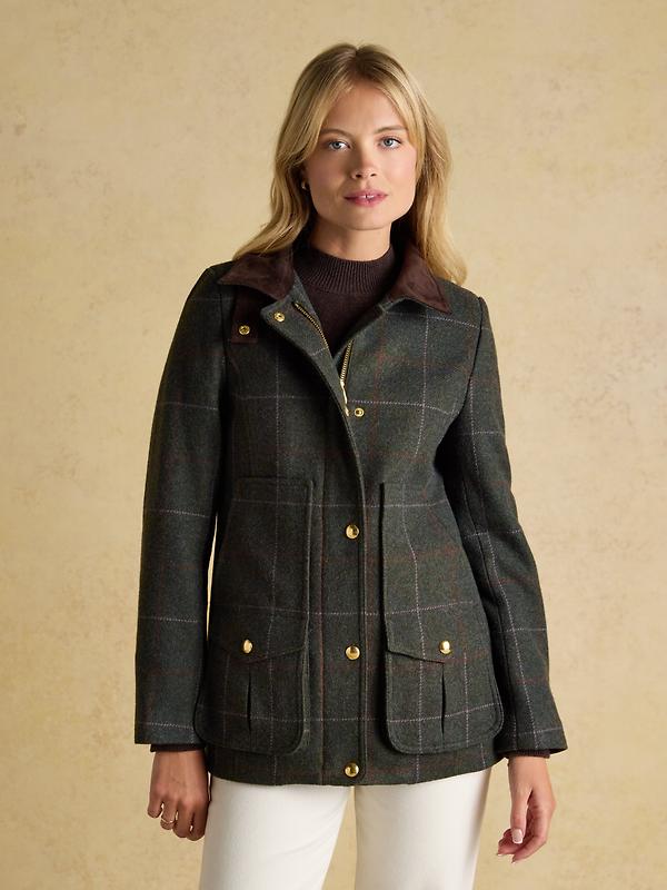 Joules Women's Fieldcoat Tweed Jacket - Grasmoor Tweed Image 2