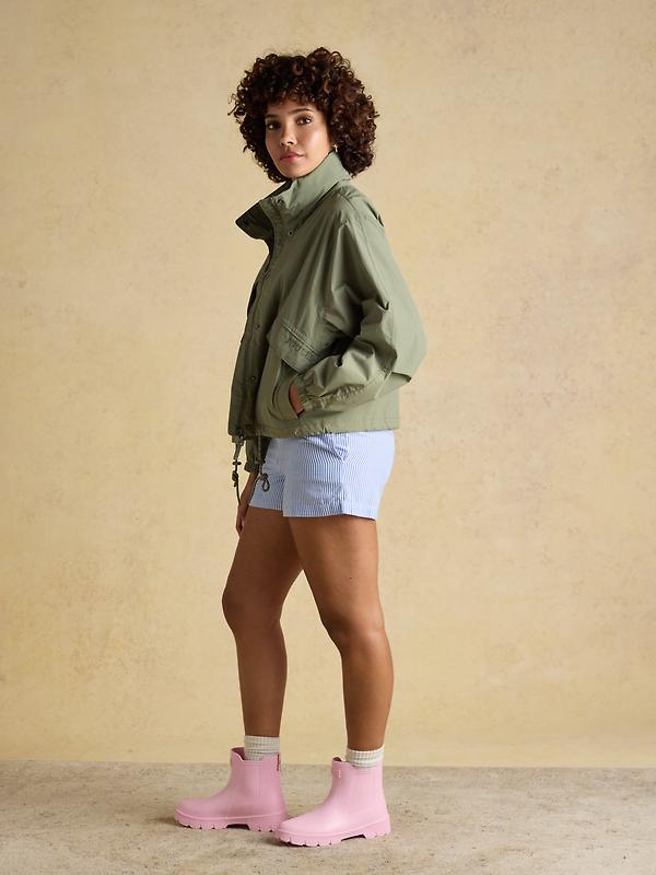 Joules Women's Hove Waterproof Windbreaker Jacket - Khaki Green Image 9